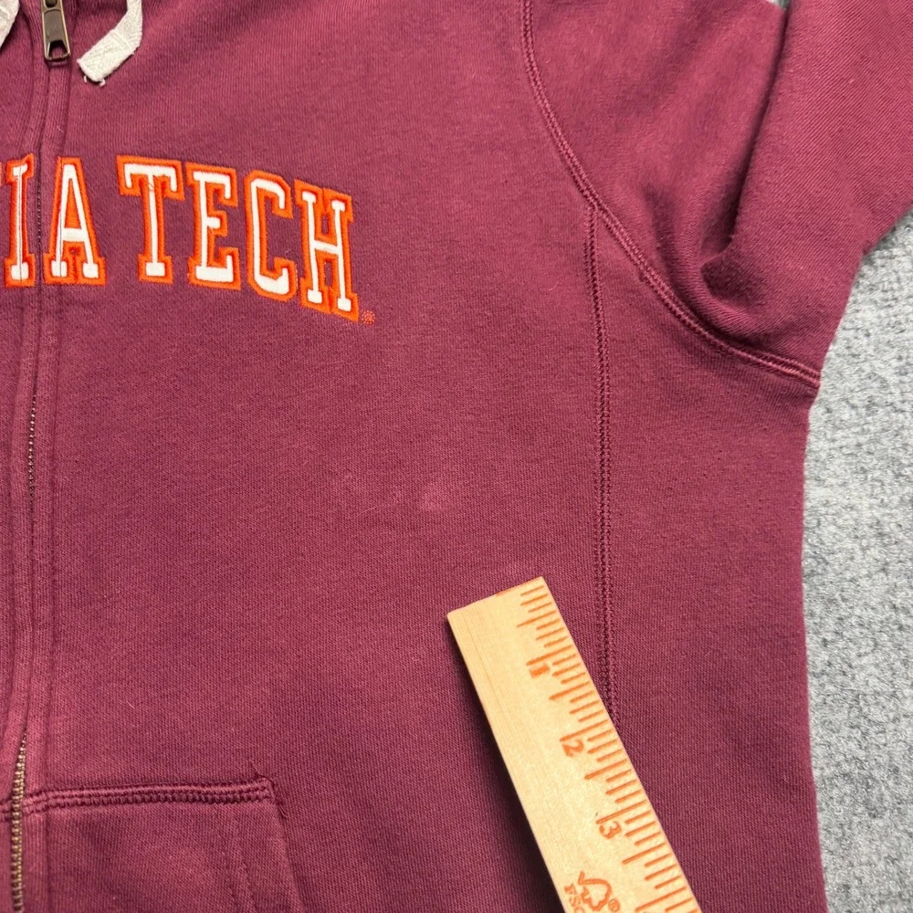 Nike Virginia Tech Hokies Full Zip Hoodie Maroon Kids Large L 12-14 Sweatshirt